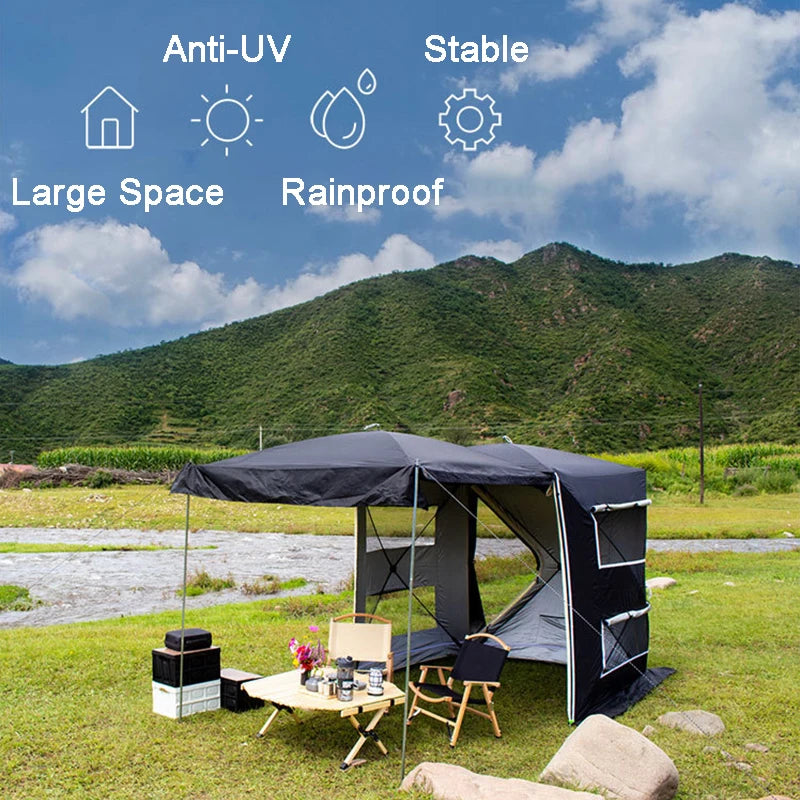 Automatic Car Rear Tent Car Camping Tent Travel SUV Multifunction Awning Family Tents Outdoor Camping For Self-driving Travel