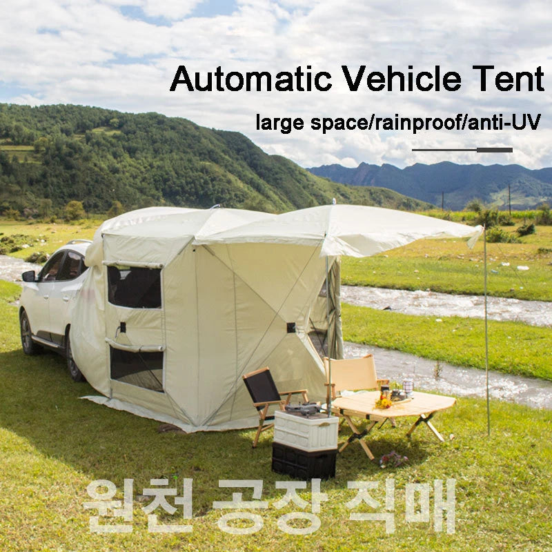 Automatic Car Rear Tent Car Camping Tent Travel SUV Multifunction Awning Family Tents Outdoor Camping For Self-driving Travel