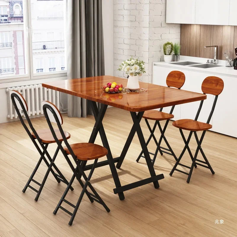 Folding Family Table Eating Table Simple Small Square 4 Person Table Small Portable Outdoor Stall Balcony