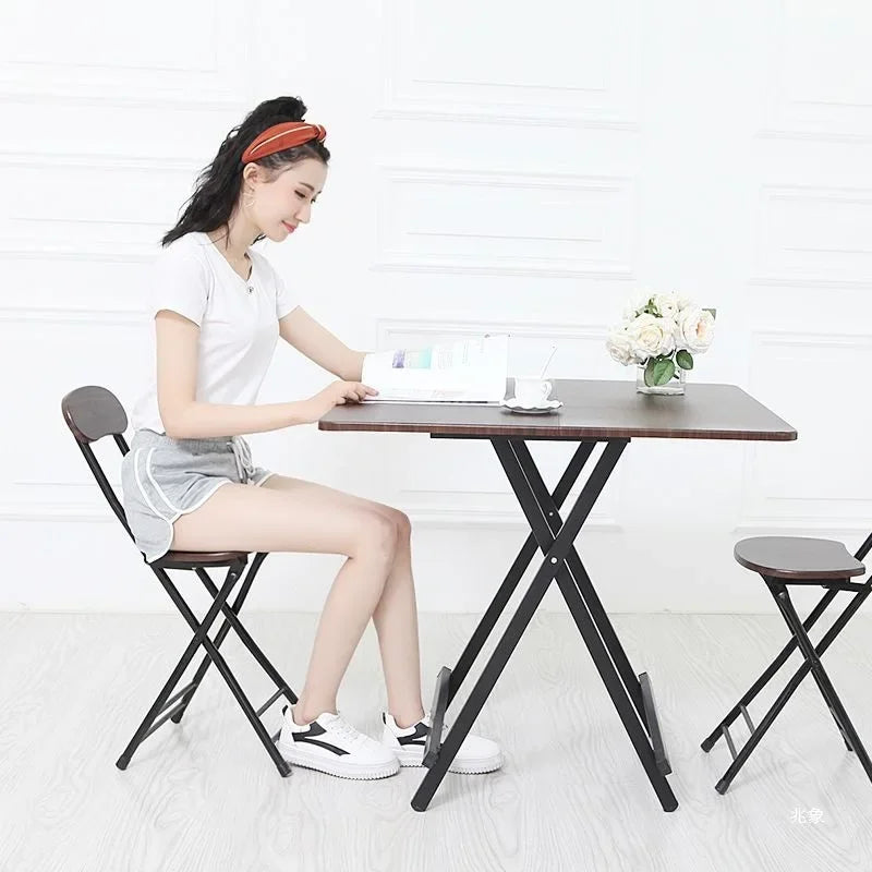 Folding Family Table Eating Table Simple Small Square 4 Person Table Small Portable Outdoor Stall Balcony