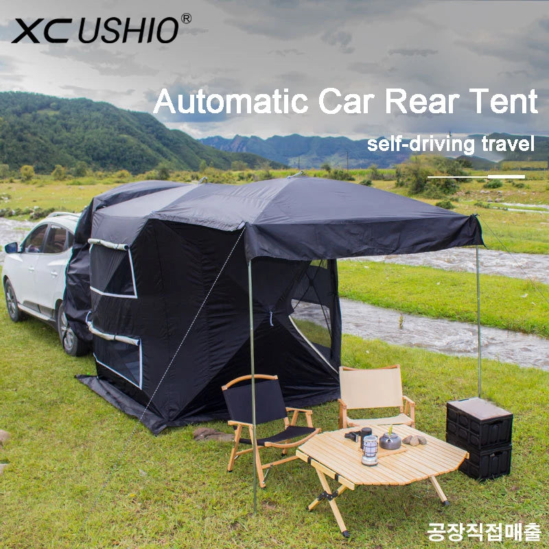 Automatic Car Rear Tent Car Camping Tent Travel SUV Multifunction Awning Family Tents Outdoor Camping For Self-driving Travel