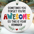 Inspirational Christmas Ornaments Motivational Christmas Ornaments Thank You Ornaments for Christmas Tree - Inspirational Gifts Motivational Positive Gifts - Ceramic Christmas Ornaments 2024