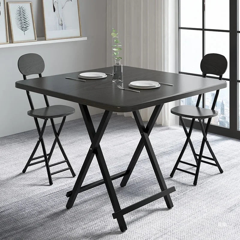Folding Family Table Eating Table Simple Small Square 4 Person Table Small Portable Outdoor Stall Balcony